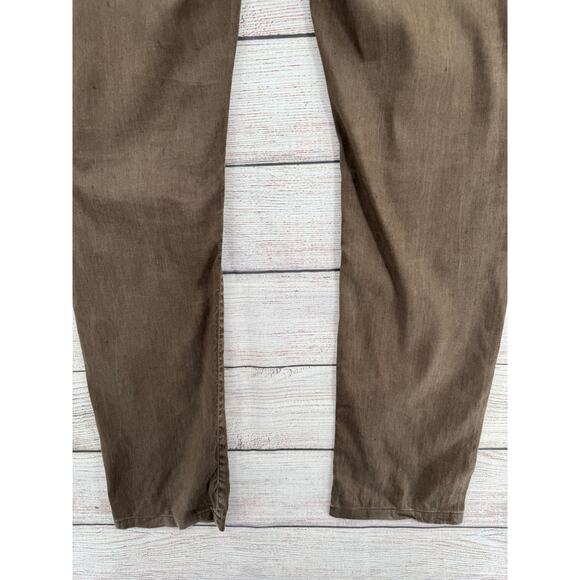 Loro Piana Linen Cotton Blend Straight Leg Jeans Mens 36 (33) Brown Made Italy - Picture 6 of 14